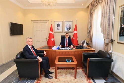 Valimiz Sayın Dr. İdris Akbıyık, Bodrum Kaymakamı Olarak Atanan Ali Sırmalı’yı Makamında Kabul Etti