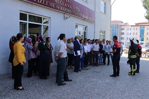 Yatırım İzleme ve Koordinasyon Başkanlığında yangın tatbikatı yapıldı